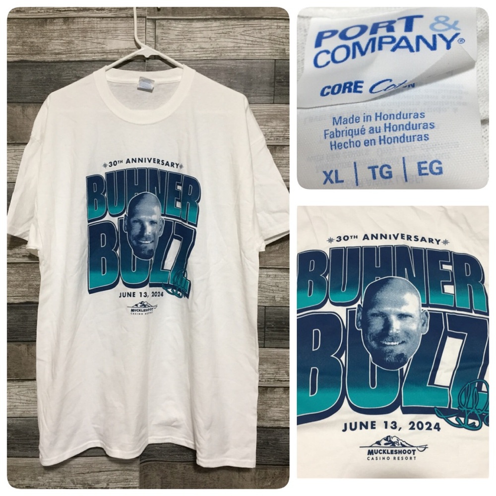 Port And Company Seattle Mariners MLB Jay Buhner T Shirt Men’s XL White NWOT
